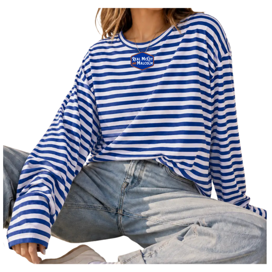 RMM LADIES Oversized Stripe Long Sleeve Tee