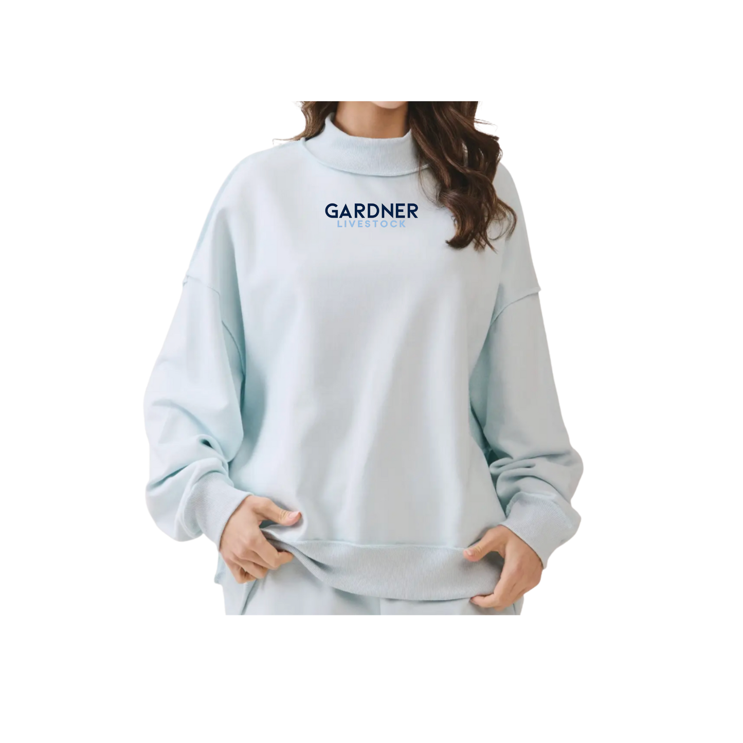 GARDNER LIVESTOCK LADIES Soft Knit Drop Shoulder Mock Neck